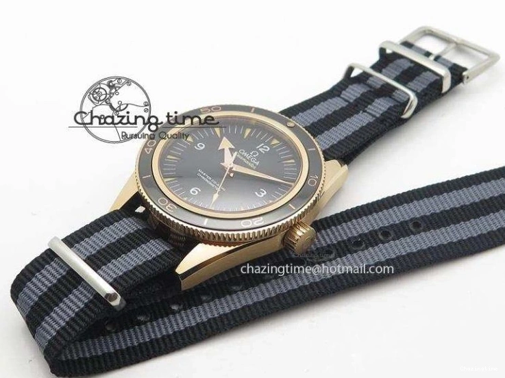 0123 Vibrant Seamaster 300 Master Co-Axial Liquidmetal V6F Best Edition RG On RG Bracelet A8400 (Free Nylon Strap) 8265